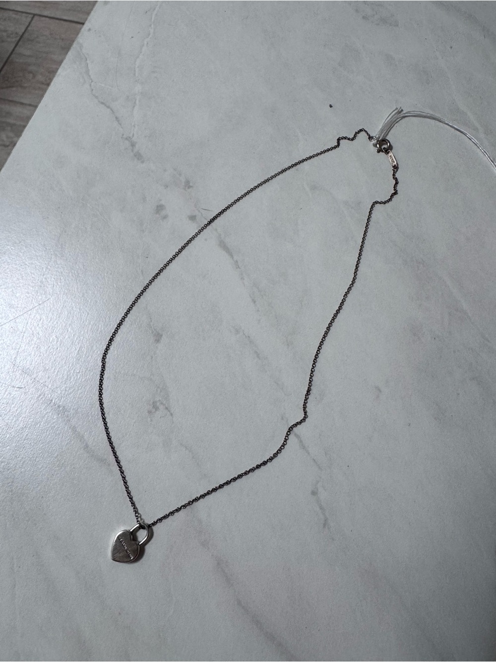 Tiffany & Co. Mini Heart Padlock Pendant Necklace - .925 Silver - Picture 5 of 5